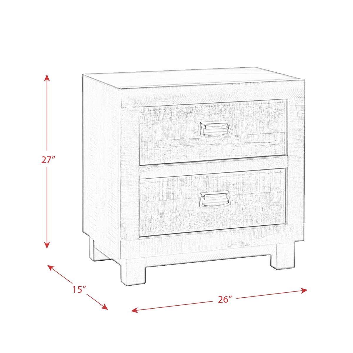 2-Drawer Nightstand C70515