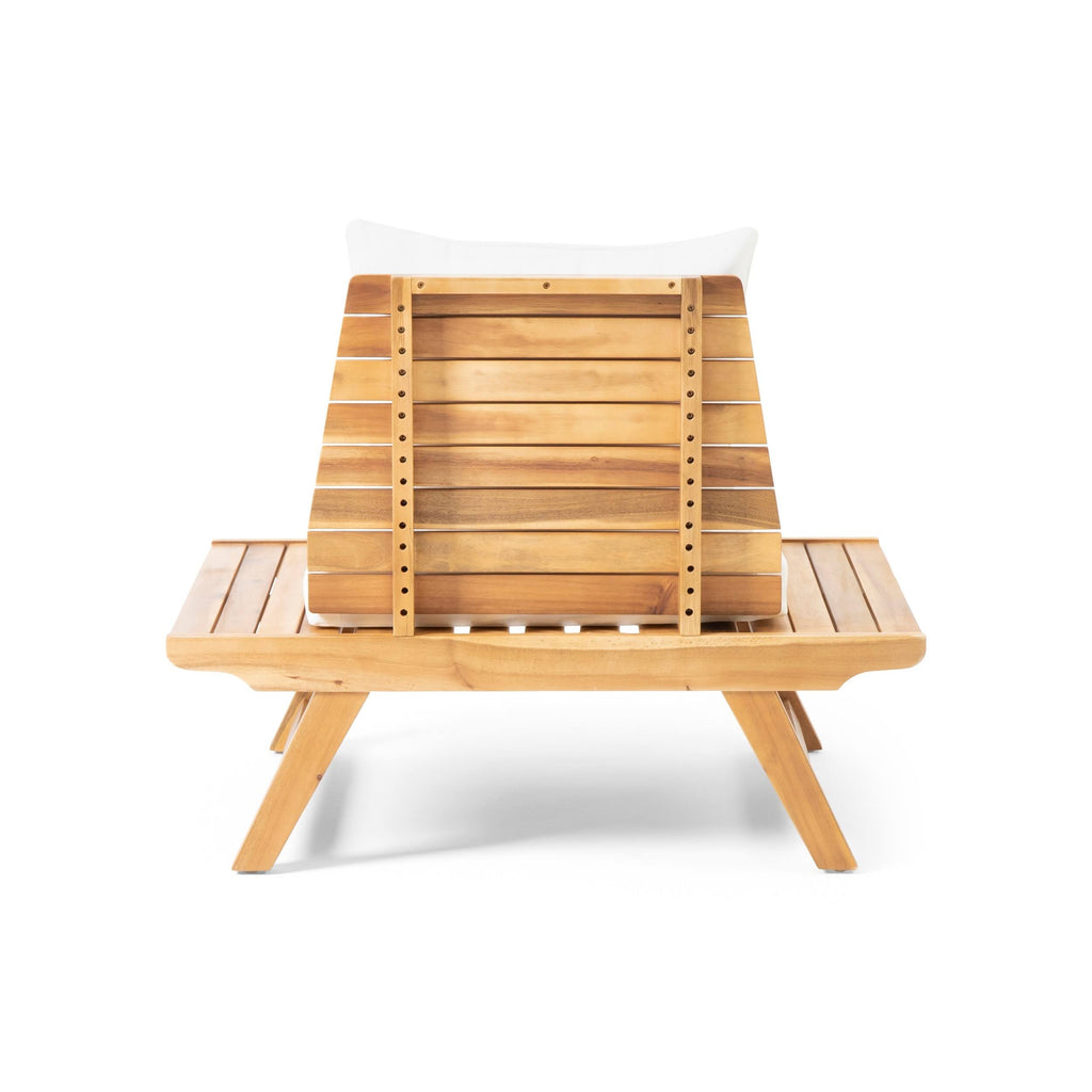 Outdoor Acacia Wood Chair Set of 2, Dark Gray A1152