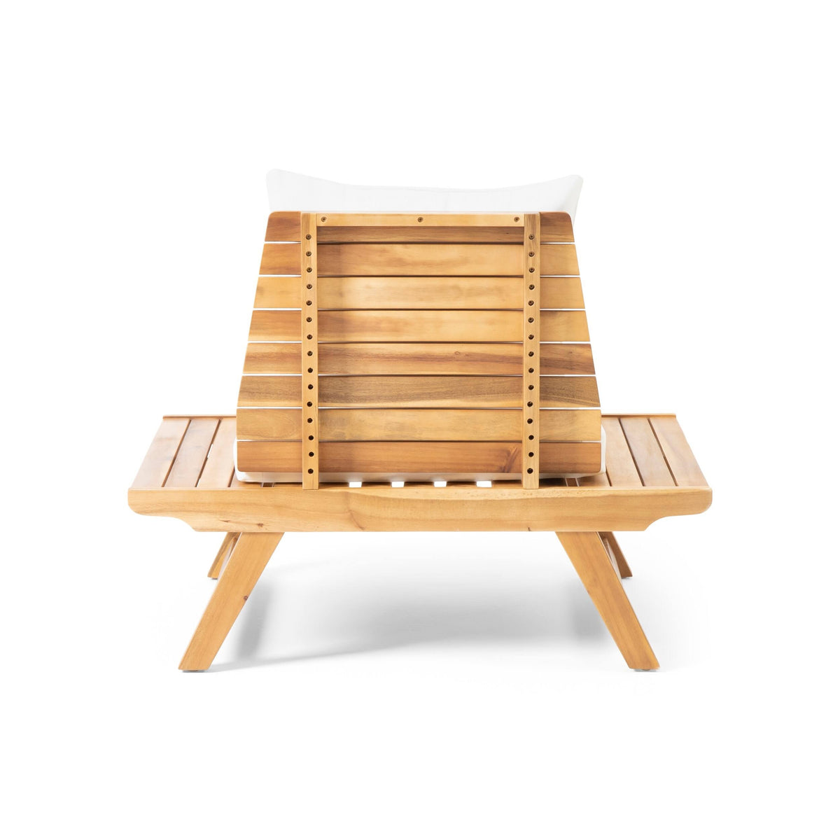 Outdoor Acacia Wood Chair Set of 2, Dark Gray A1152