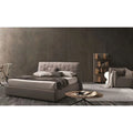 King Size Taupe Gray Fabric Storage Bed N632404