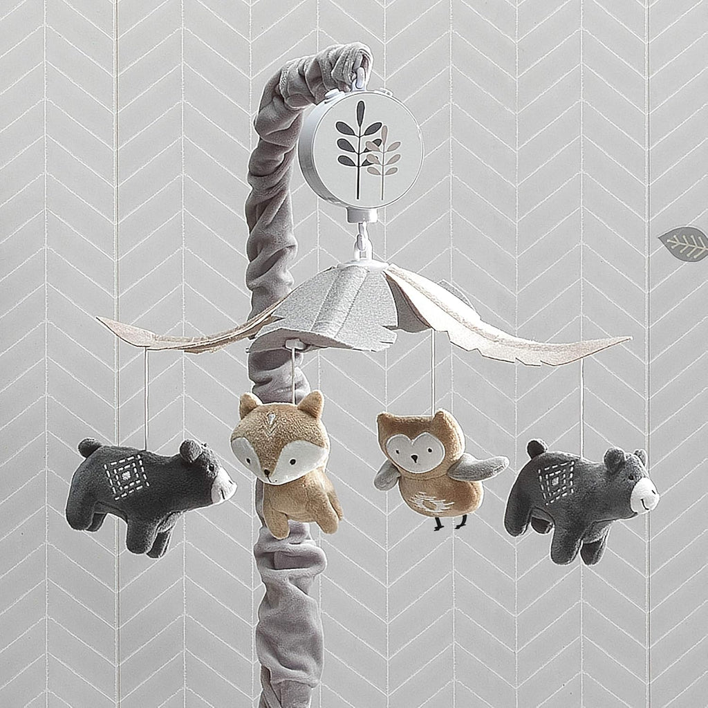 Gray/Tan Musical Baby Crib Mobile S710