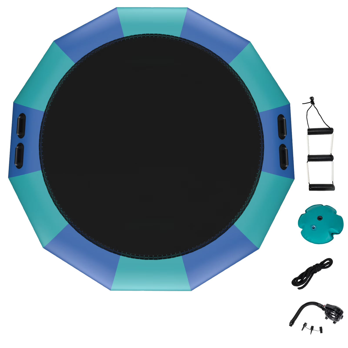 Blue & Green Inflatable Water Trampoline E553539