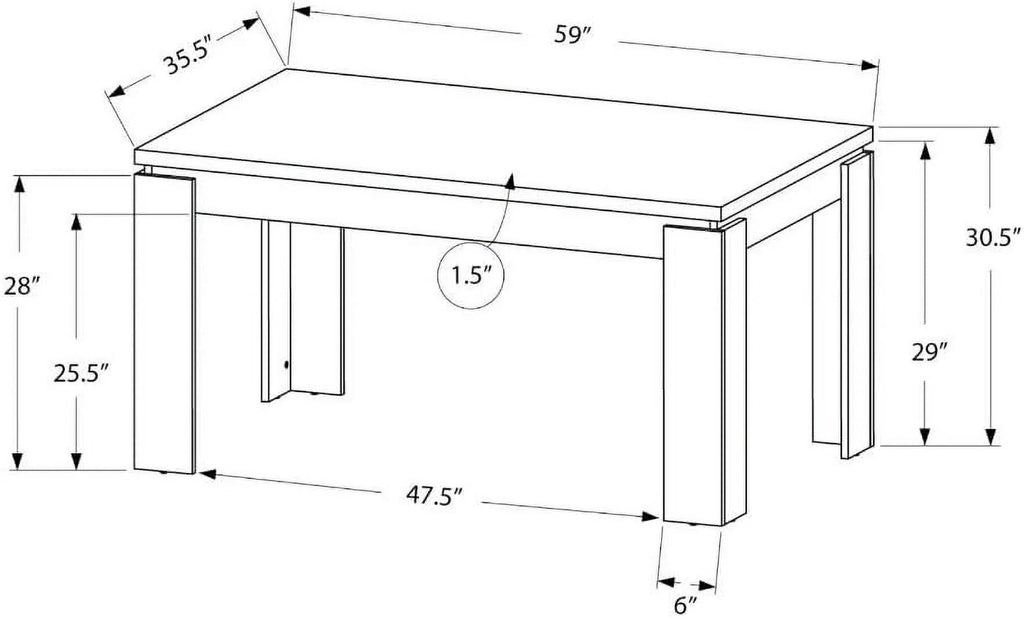 Black Wood-Look Dining Table H933