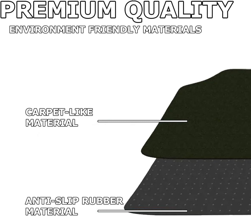 4 Piece Black All Weather Car Floor Mats C534