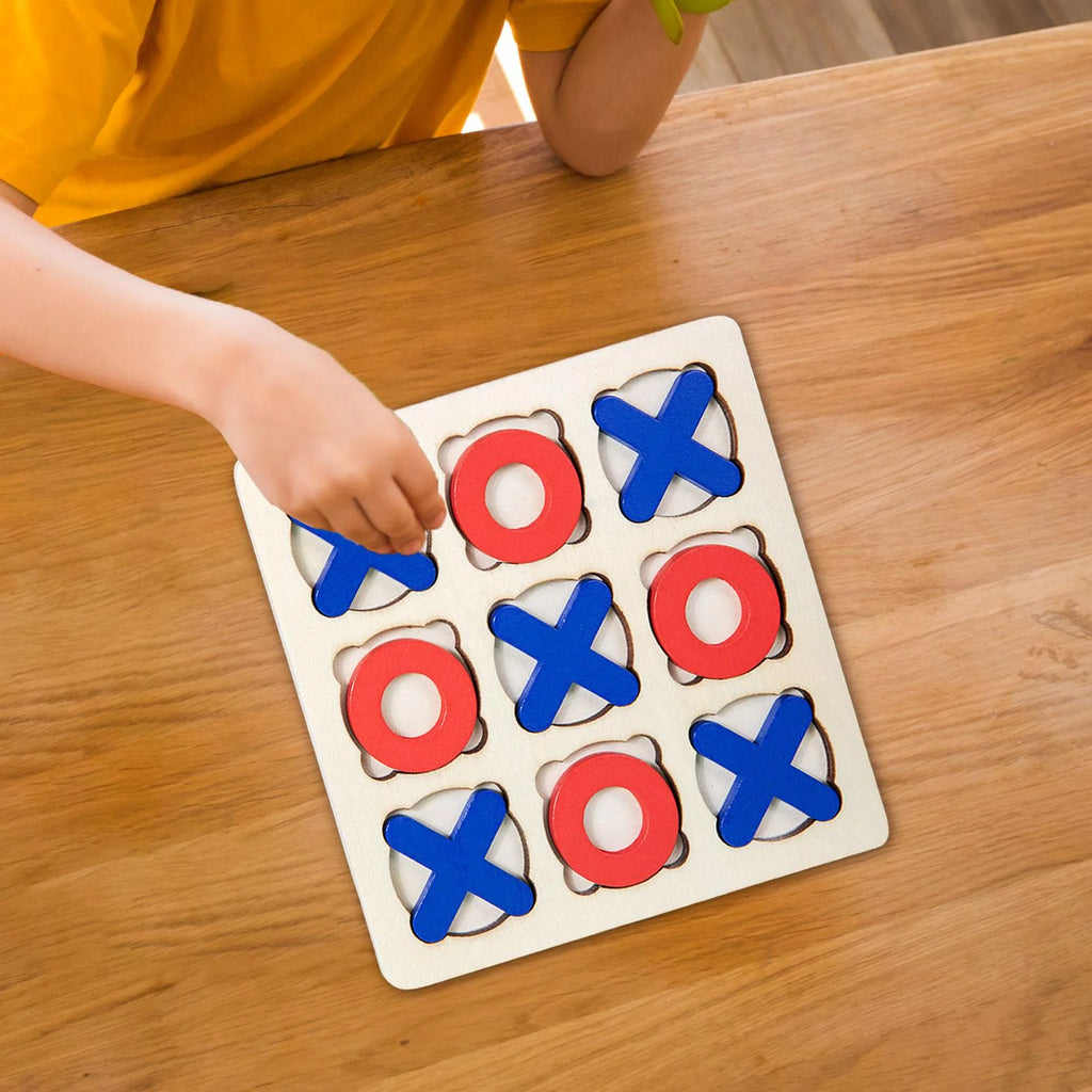 Wooden Tic Tac Toe Board Game Q75174