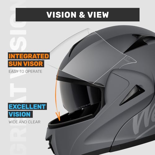 Modular Motorcycle Helmet with Dual Visor Full Face Flip Up A682