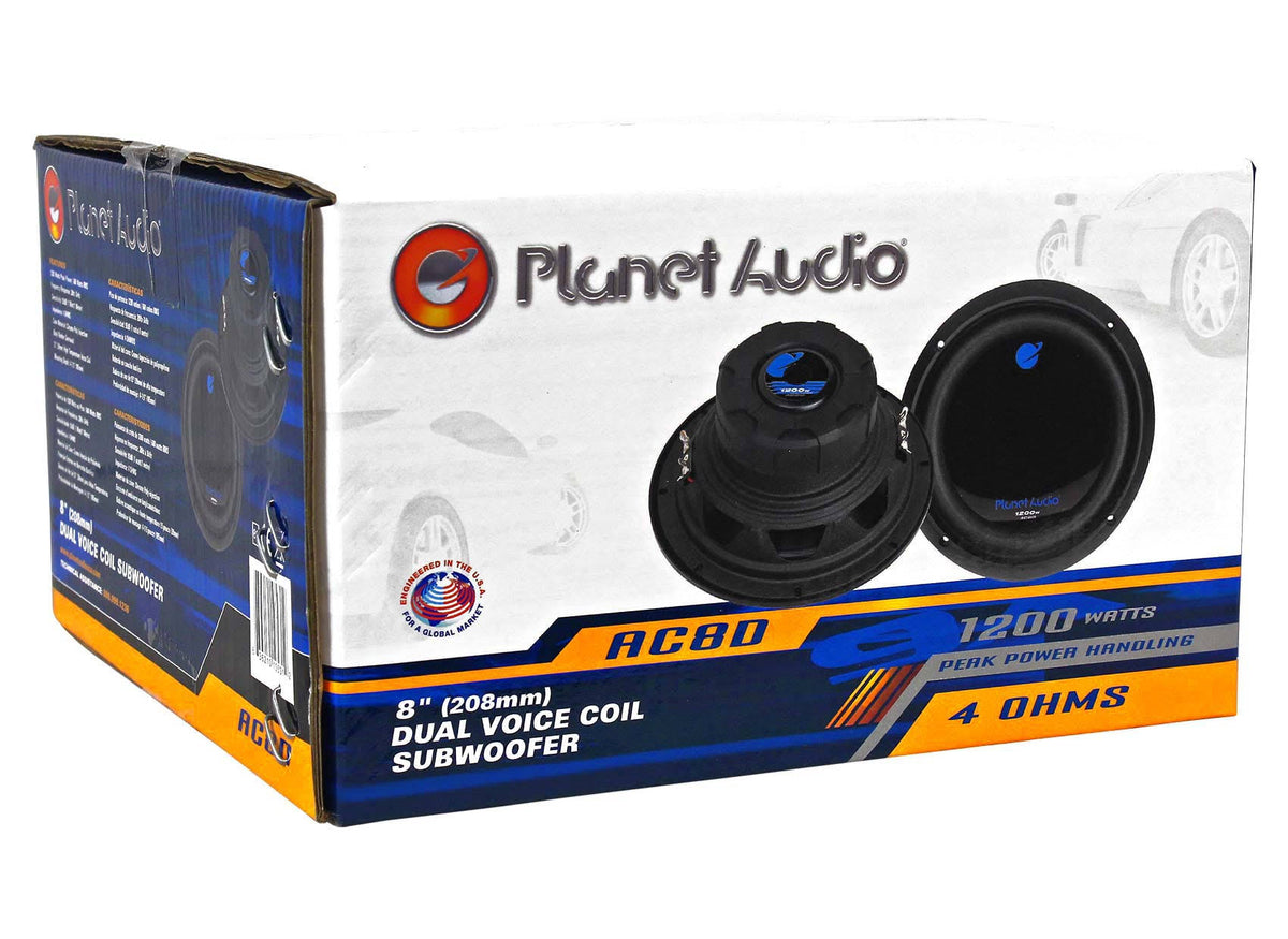 8x22 2400W DVC 4-Ohm Car Subwoofers D503563