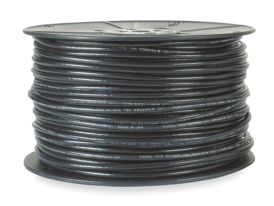 Coaxial Cable RG-6 U 1000 ft Black T6314
