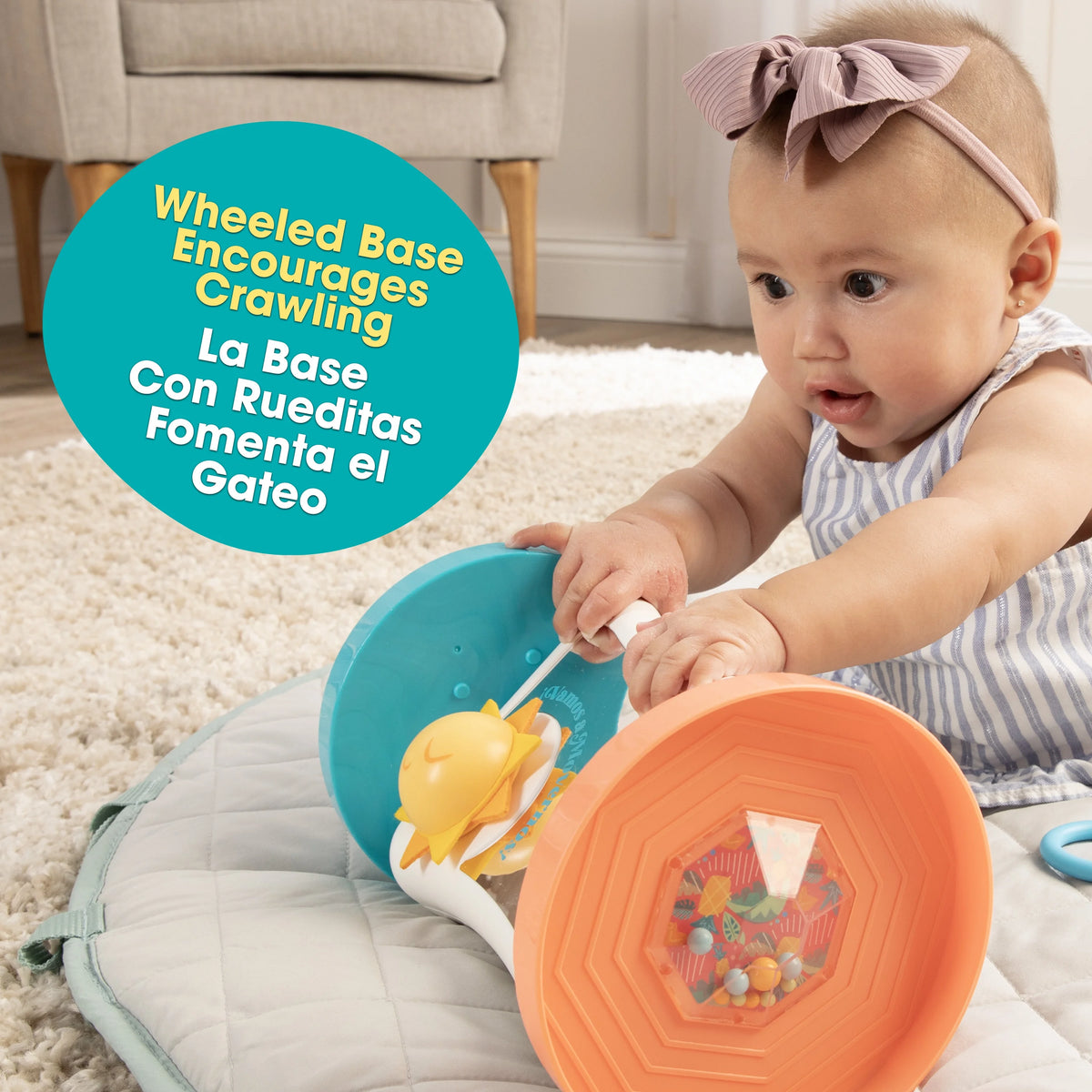 2-in-1 Activity Mirror Baby Toy Y376