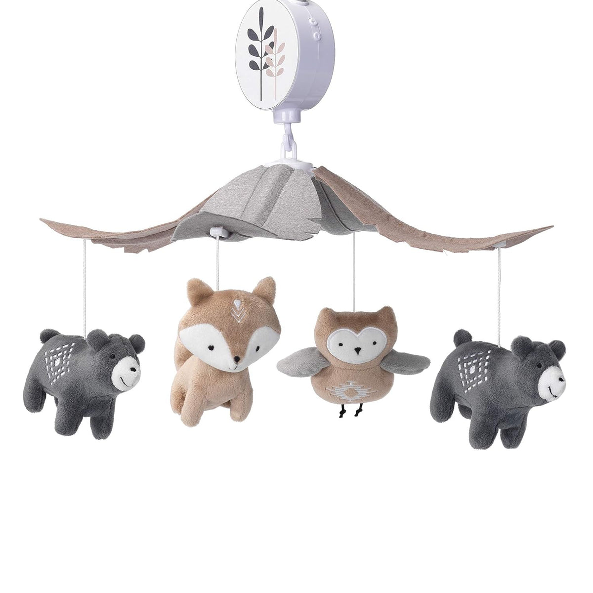 Gray/Tan Musical Baby Crib Mobile S710