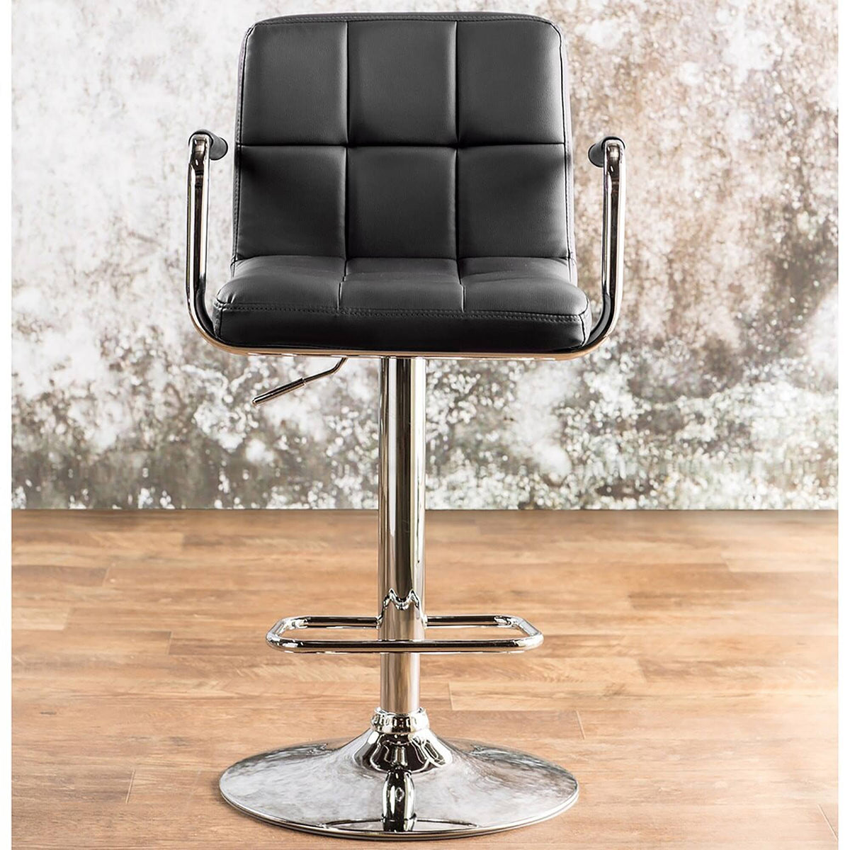 Green Adjustable Swivel Barstool Set of 2 O872981