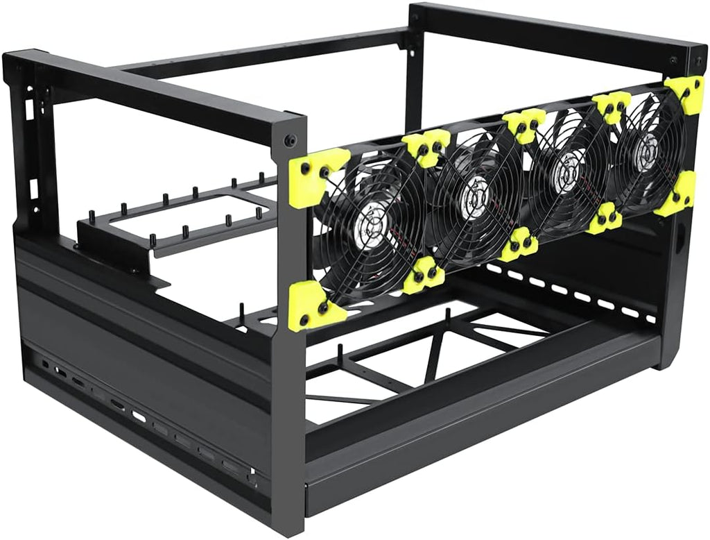 8 GPU Aluminum Open Air Mining Frame Case with Fans M863080