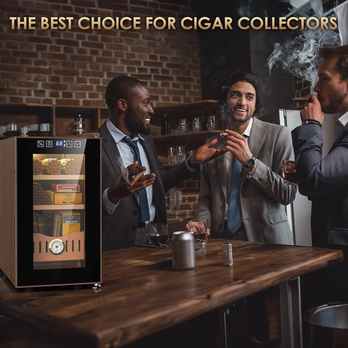 26L Electric Cigar Humidor with Cooling Humidity Control Q4425