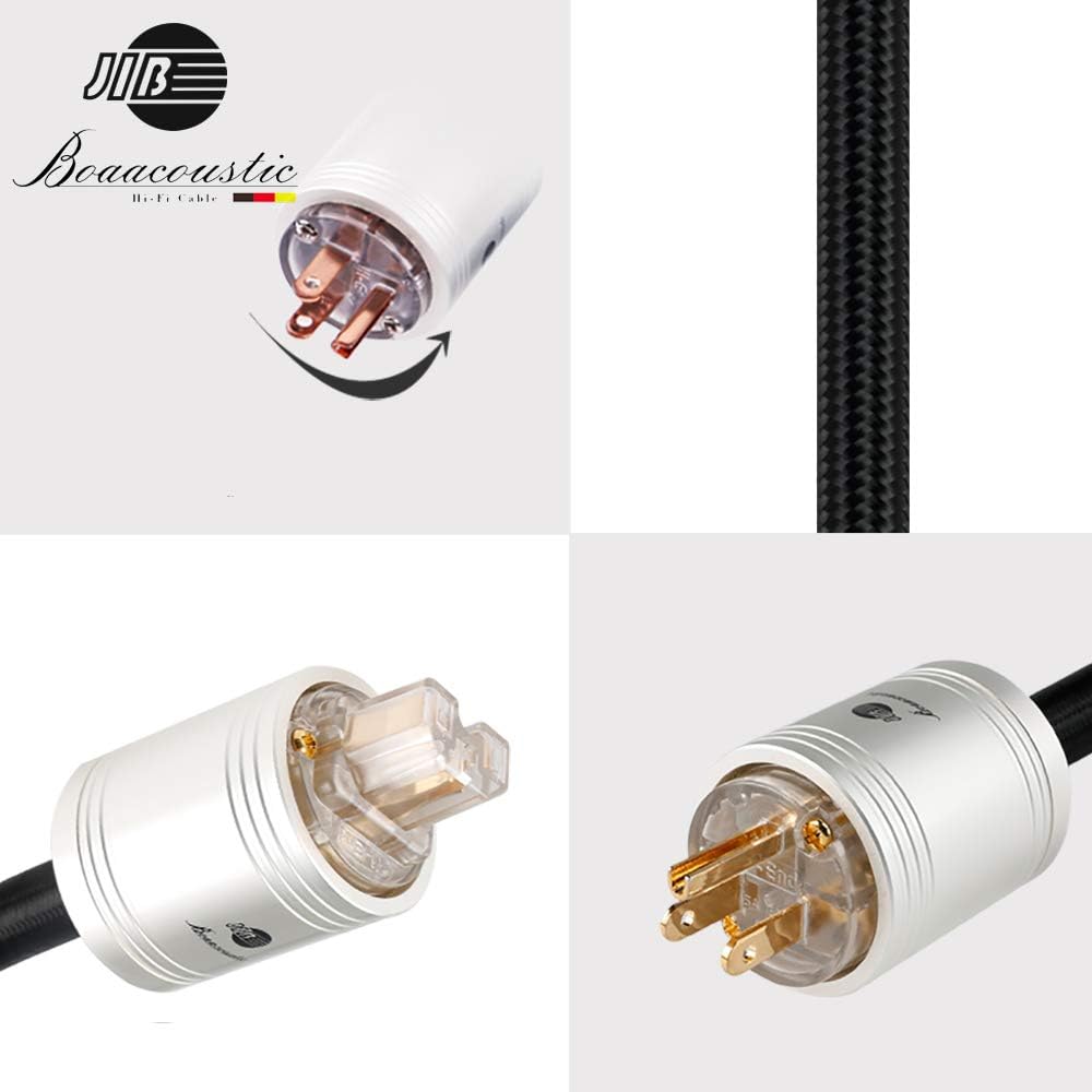 4N OFC HiFi Power Cord, Male to Female Power Cable, US Plug, 5ft X23019