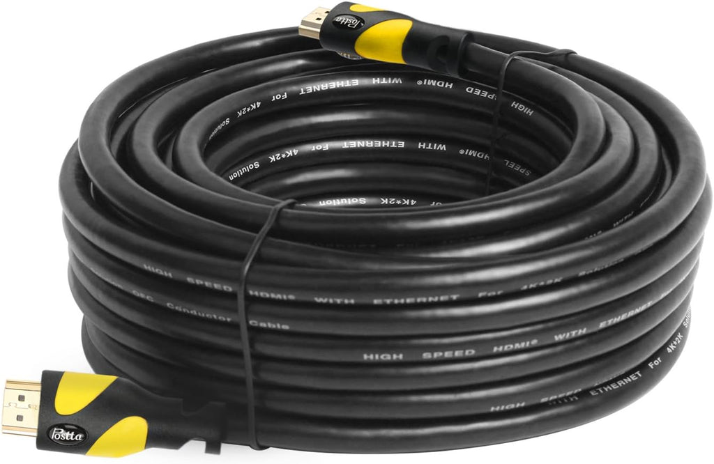 HDMI Cable 100 Feet Red HDMI 2.0V with Built-in Signal Booster 1 Pack I765
