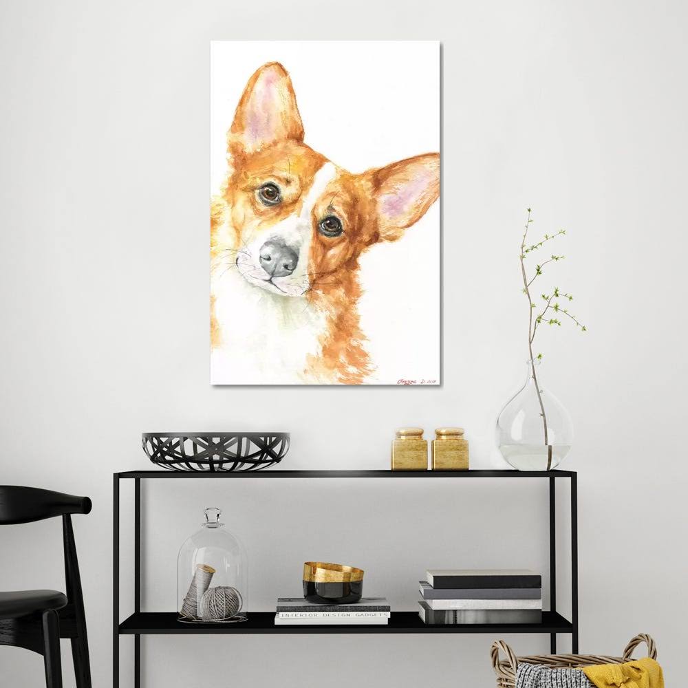 Corgi Print Canvas Art T205928
