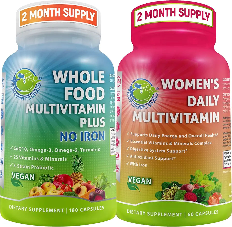 Vegan Whole Food Daily Multivitamin Without Iron V351096