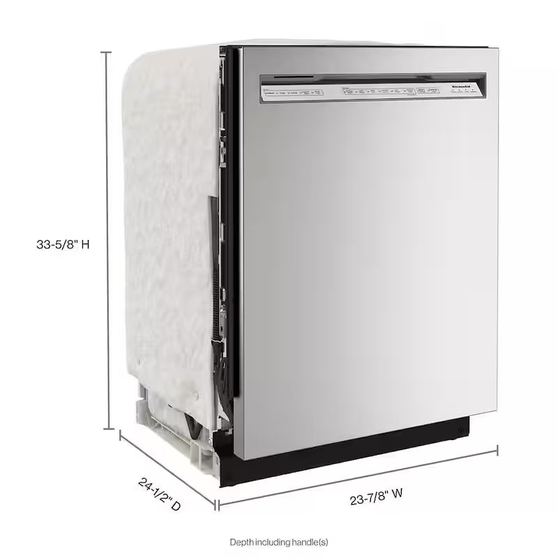 Stainless Steel Tall Tub Dishwasher with Stainless Steel Tub, 39 DBA V3457