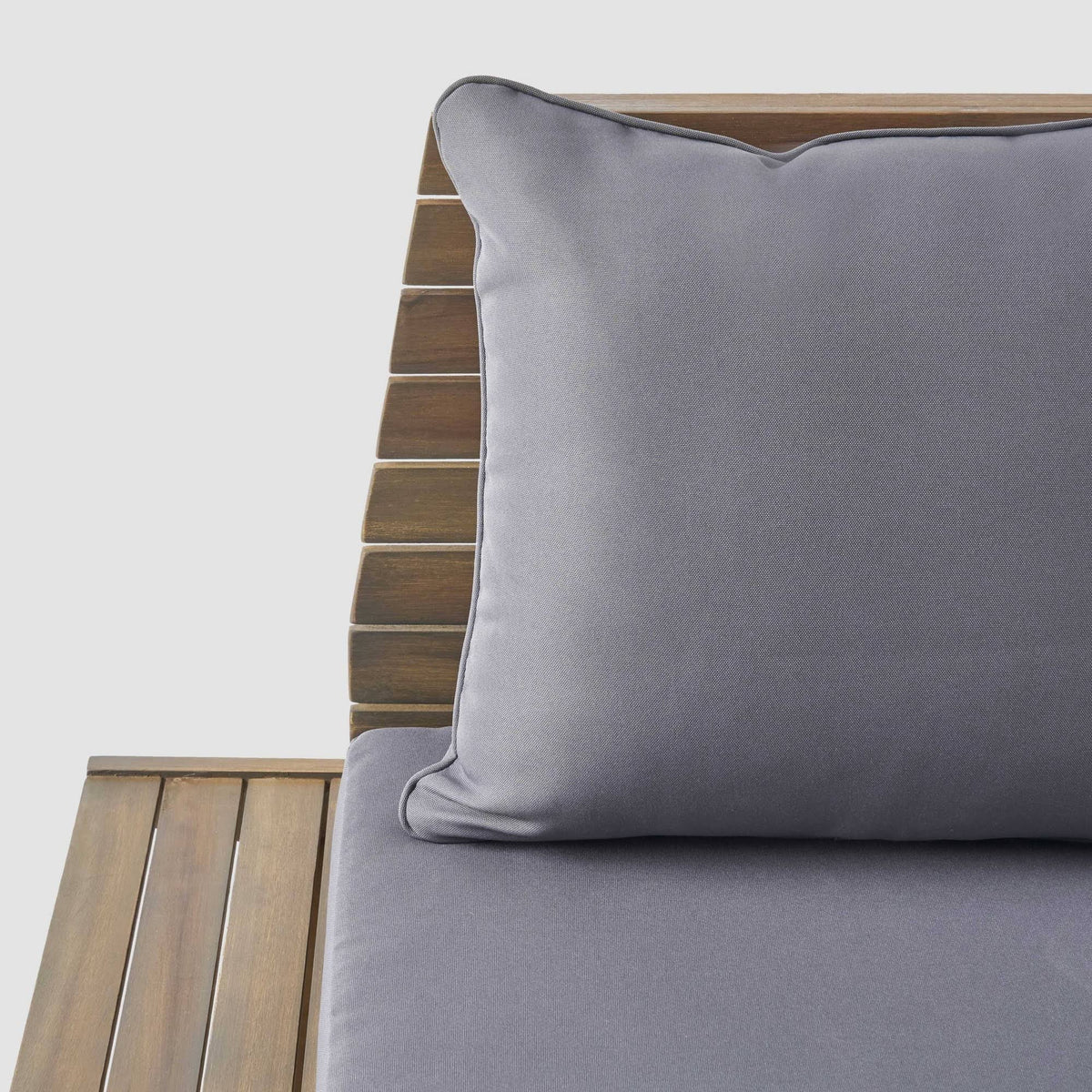 Outdoor Acacia Wood Chair Set of 2, Dark Gray A1152