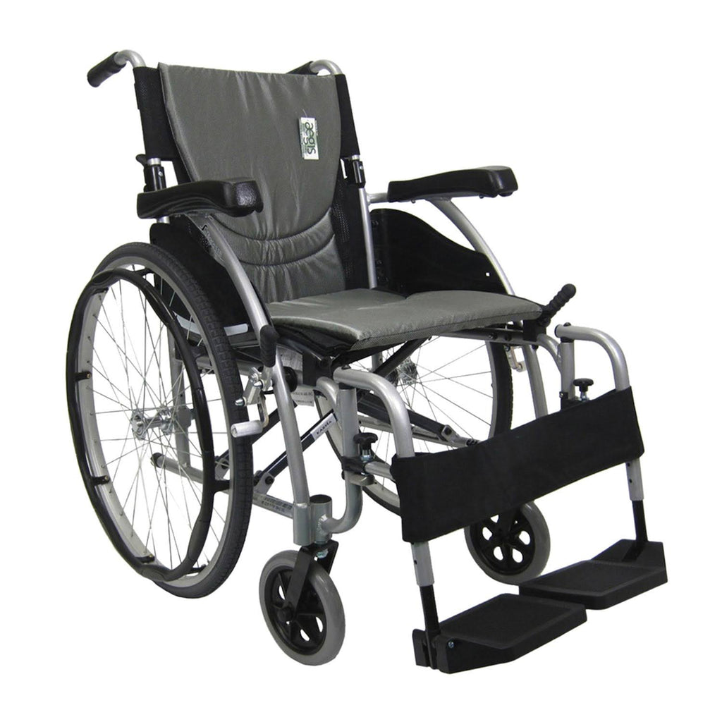 Lightweight Ergonomic Wheelchair with Silver Seat V99402