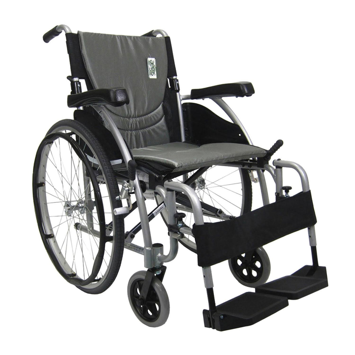 Lightweight Ergonomic Wheelchair with Silver Seat V99402