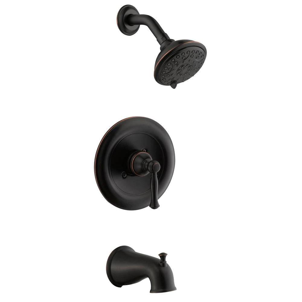 Bronze Single-Handle 3-Spray Tub and Shower Faucet E744