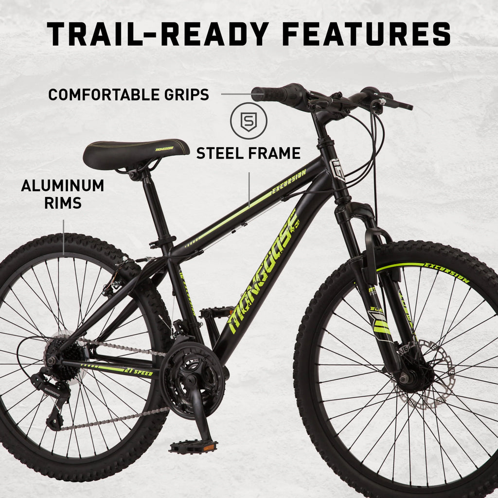 Black and Yellow 21 Speeds Mountain Bike N416