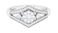 Moissanite Art Deco Engagement Ring, 0.75 CT, 925 Sterling Silver, US 4.00 Z727211