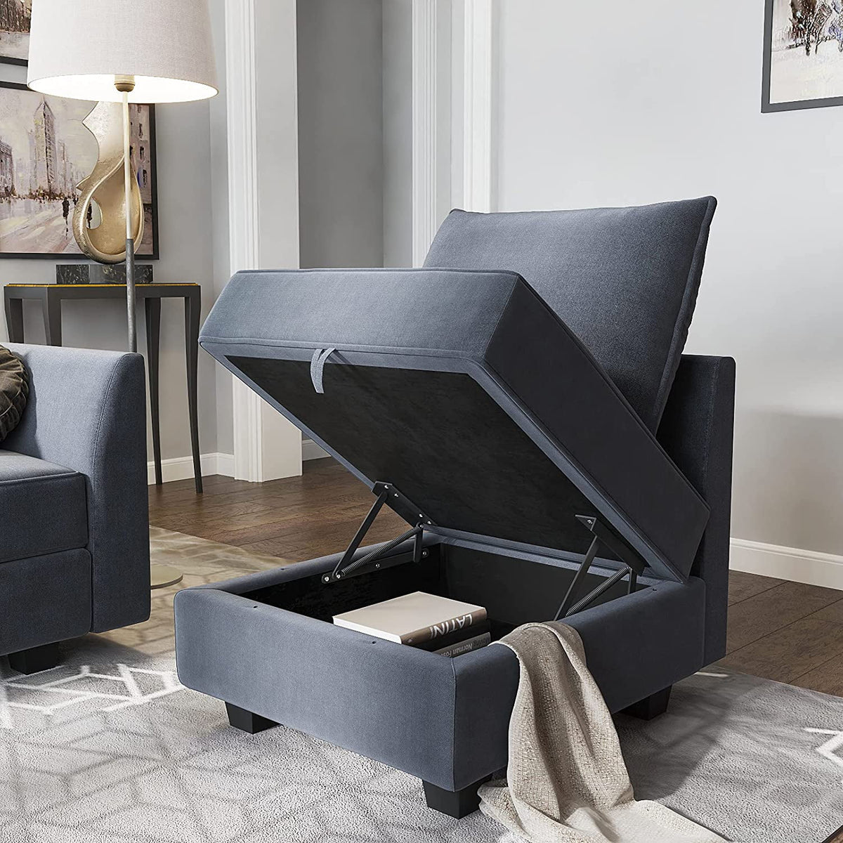 Bluish Grey Sectional Sofa T30586