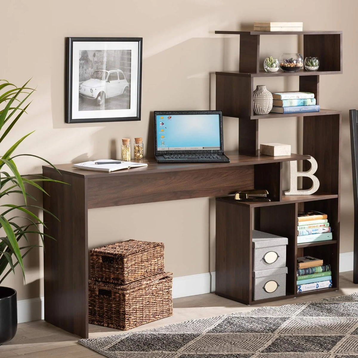 Walnut Brown Desk L609