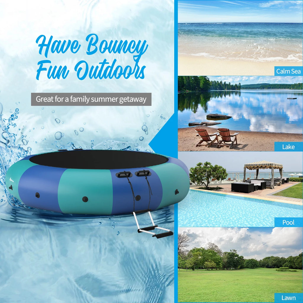 Blue & Green Inflatable Water Trampoline E553539