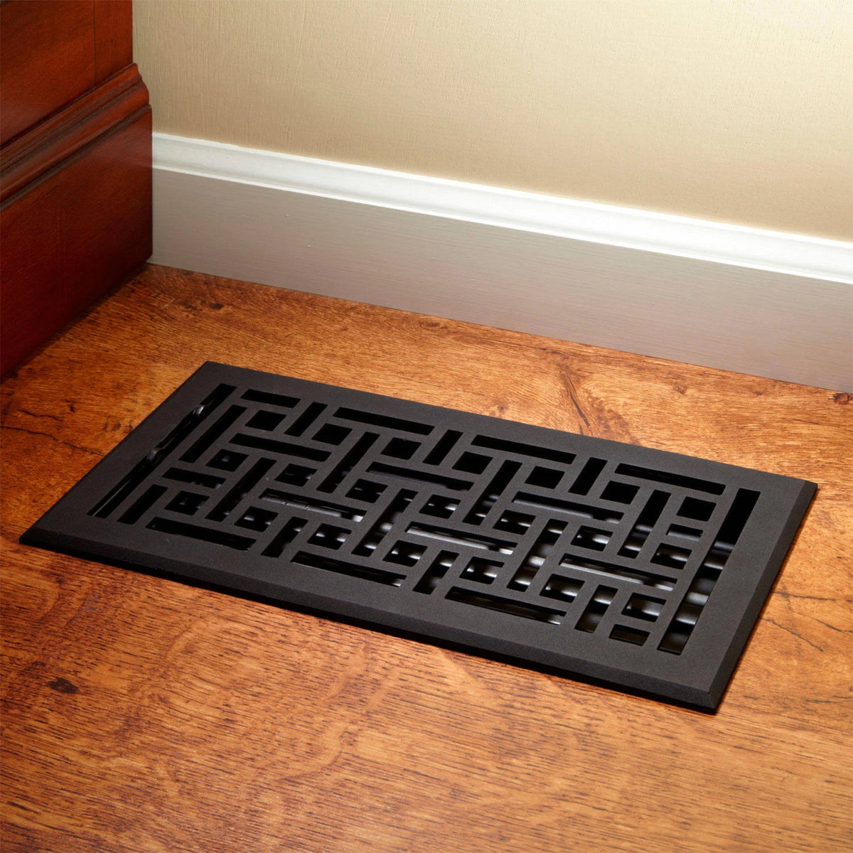 Wicker Style Cast Iron Floor Register N9558