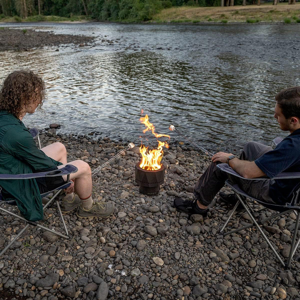 Black Steel Smokeless Fire Pit with Carrying Bag M82492