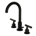 Widespread Bathroom Faucet with Pop-Up, Matte Black M2650