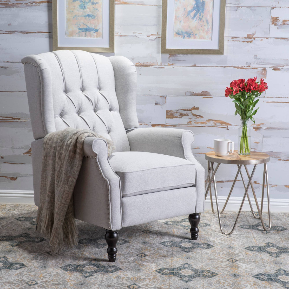 Light Gray Recliner B708