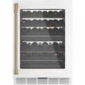 24 in. 46-Bottle Wine Beverage Cooler in Matte White E3320