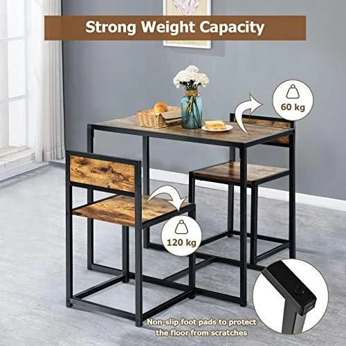 3 Piece Dining Set with Metal Frame D3549