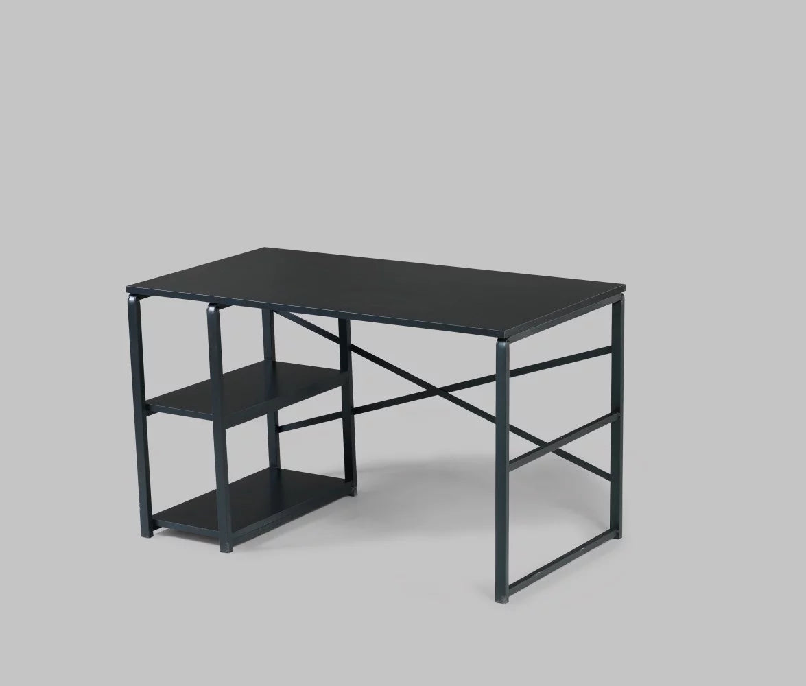 Black 2 Shelves Writing and Computer Desk Q643406