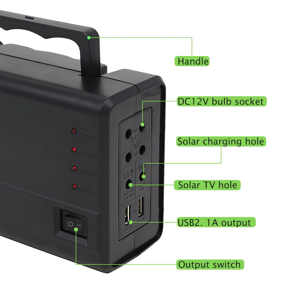 Portable Solar Power Station with 4 LED J997