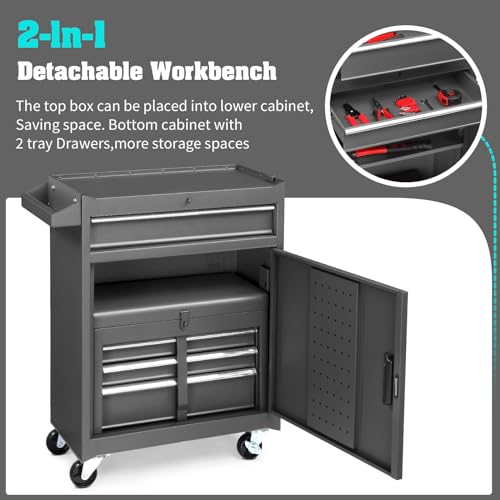4 Drawer Rolling Tool Chest with Wheels and Lock N69143