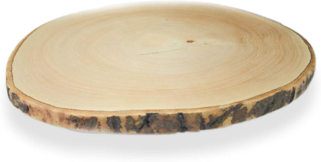 Circular Wood Cake and Pie Stand with Bark C548833
