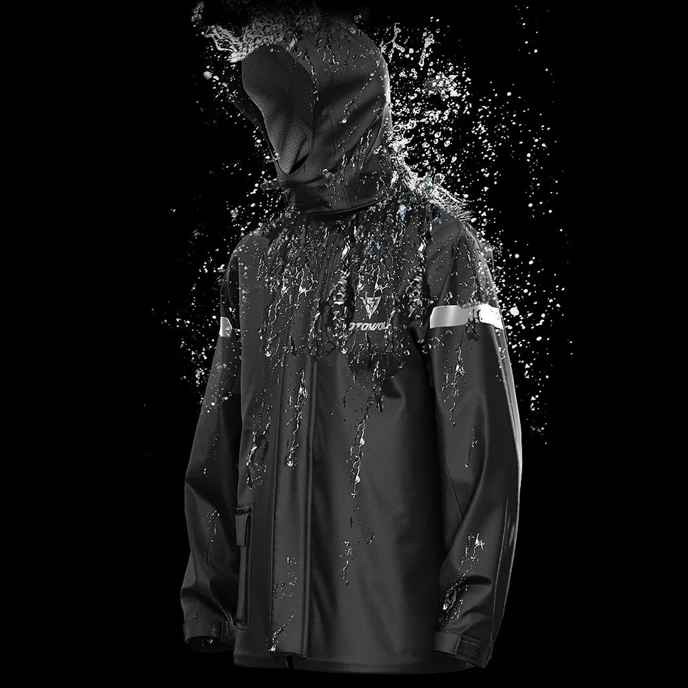 Men Motorcycle Reflective Waterproof Rain Jacket and Pants Rain Gear M246
