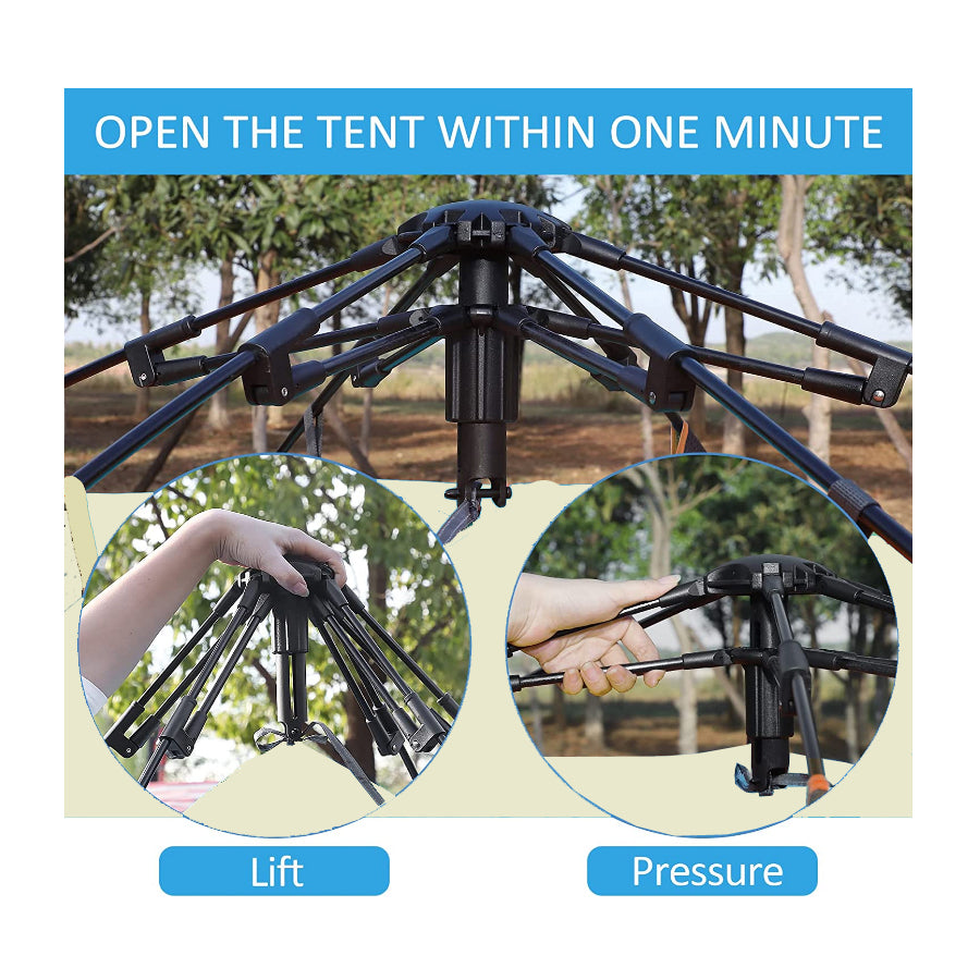 Camping Dome Tent for 2 3 4 5 People Waterproof Portable Q50327