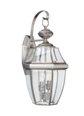 Antique Brushed Nickel Two Light Outdoor Wall Lantern D5585