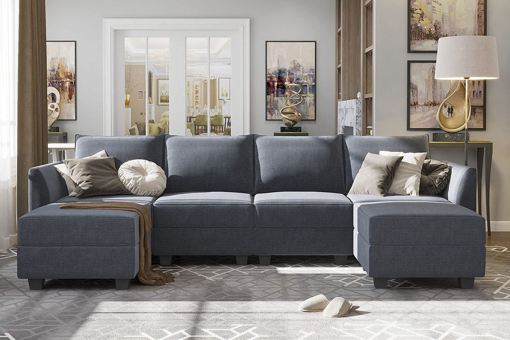 Bluish Grey Sectional Sofa T30586