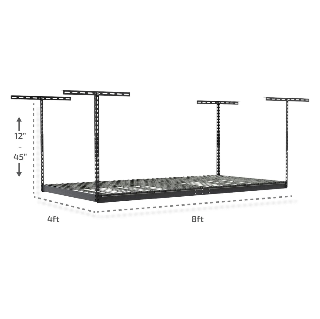 4x8 Overhead Garage Storage Rack with Accessory Hooks, 2-Pack Y975