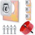4 Pack Recessed D-Ring Tie Down Anchor with Hole Saw Drill M1667