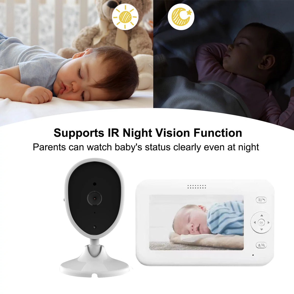 Wireless Video Monitor with 4.3 Inch TFT LCD Screen X552638