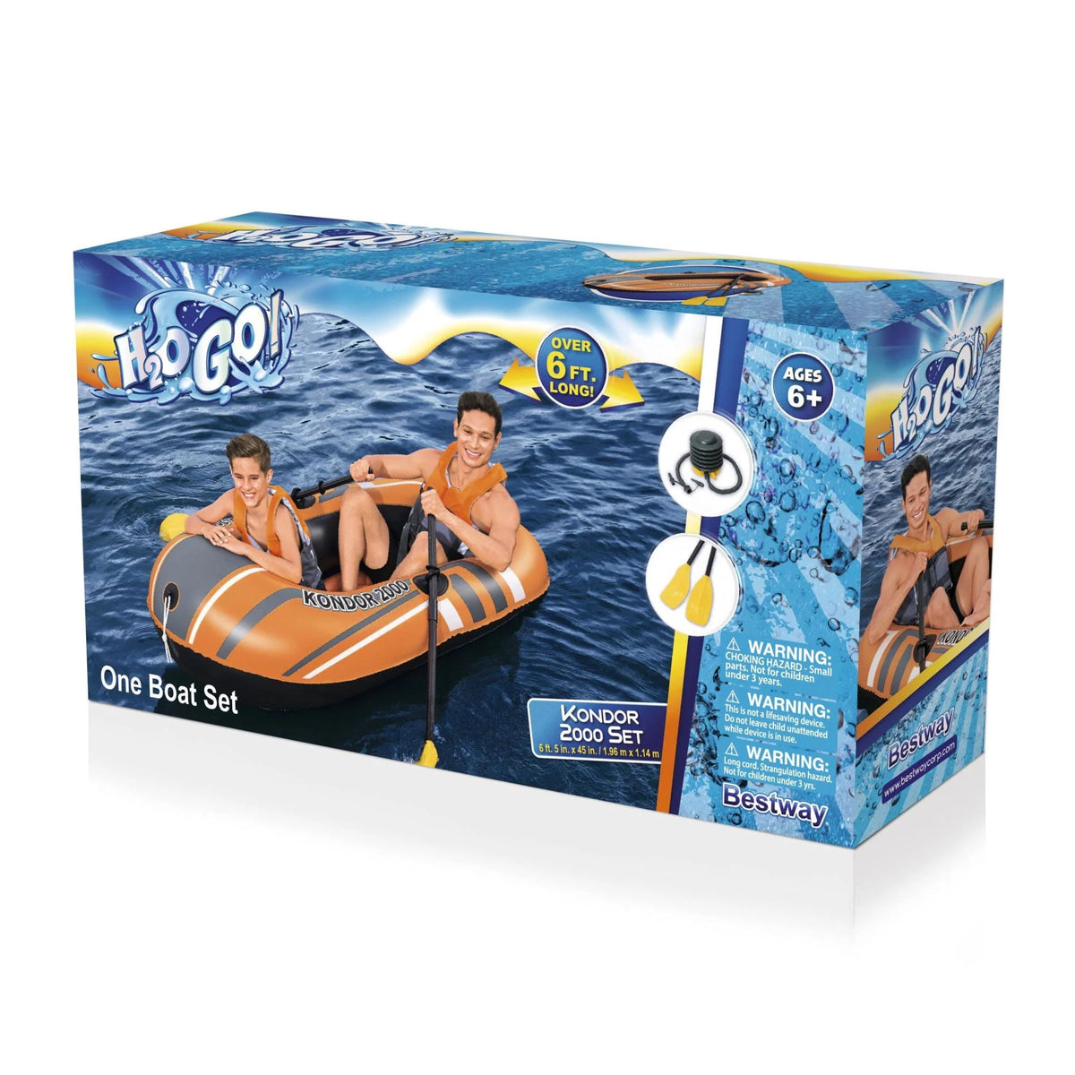 Inflatable Raft Set with Oars and Pump 3 Pack Z242905