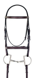 Gold Fancy Raised Padded Bridle with Reins W57598